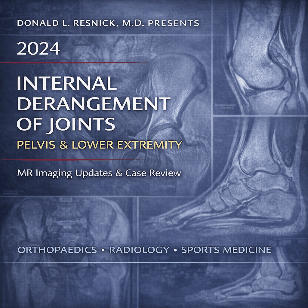 2024 Donald L. Resnick, M.D. Presents: Internal Derangement of Joints — Pelvis and Lower Extremity